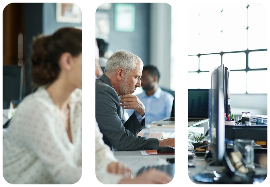 Cybersecurity hero - Shot of a group of coworkers sitting at their workstations in an office.