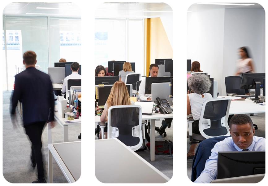 Home Hero - Business people walking through a office