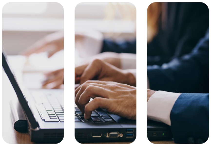 desktop laptop communication technology internet professionals office